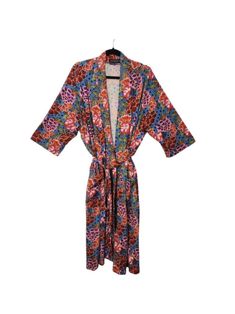 Peruvian Connection Kaffe Fassett Chelsea Robe floral pockets XL loungewear